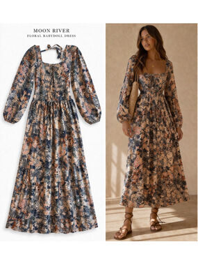 Moon River Floral Dress Prairie Boho Cottagecore Romantic
